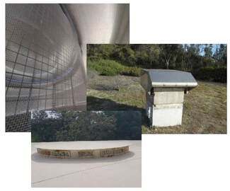 Three images of various angles of an air vent